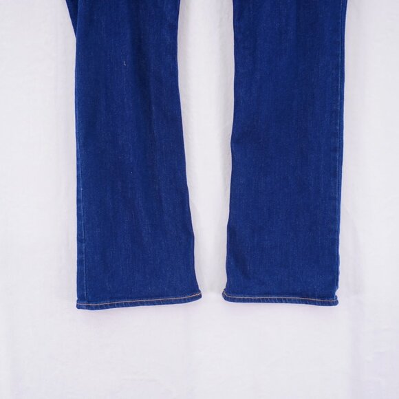 Old Navy Wow Boot-Cut Indigo Blue Denim Jeans -14- 36 / 30 Mid Rise Cotton Polye - Picture 3 of 10